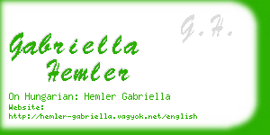gabriella hemler business card